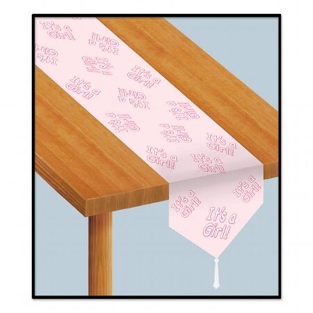 Beistle Company 54223 Printed Its A Girl Table Runner - Pack Of 12